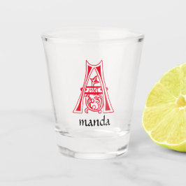 Vaso De Chupito Capital A medieval decorativa botánica