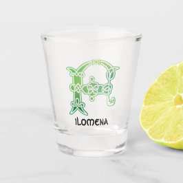 Vaso De Chupito Capital decorativa F del nudo celta del siglo XVI