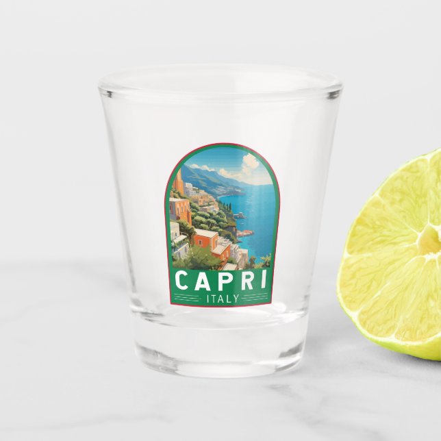 Vaso De Chupito Capri Italia Viaje de arte (Anverso)