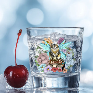 Vaso De Chupito Caprichosa gata hada atigrada pastel Floral Fantas