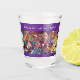 Vaso de chupito caprichoso de Mardi Gras con másca