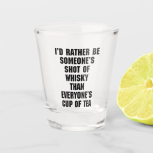Vaso De Chupito Captura De Una Cita Graciosa De Whisky