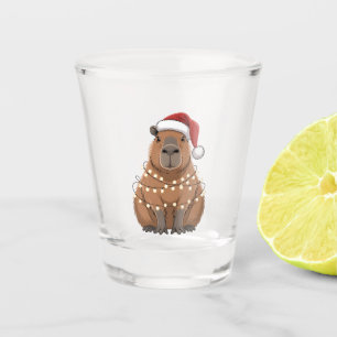 Vaso De Chupito Capybara Navidad Coincidencia Funny Santa