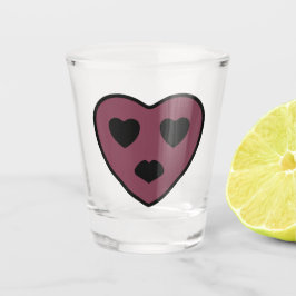 Vaso De Chupito Cara de Corazón Pestañeando