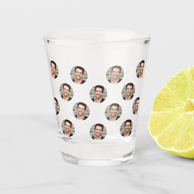 Vaso De Chupito Cara divertida personalizada, foto Personalizado (Anverso)