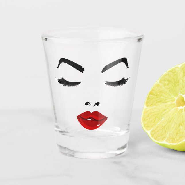 Vaso De Chupito Cara elegante (Anverso)