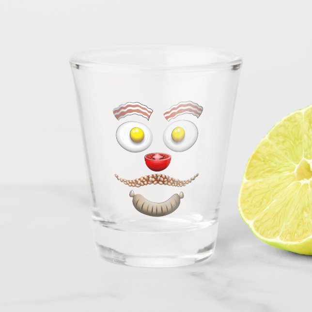 Vaso De Chupito Cara Feliz de Brunch (Anverso)