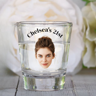 Vaso De Chupito Cara Personalizada Cumpleaños 10 21 30 40 50