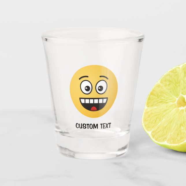 Vaso De Chupito Cara sonriente con boca abierta (Anverso)