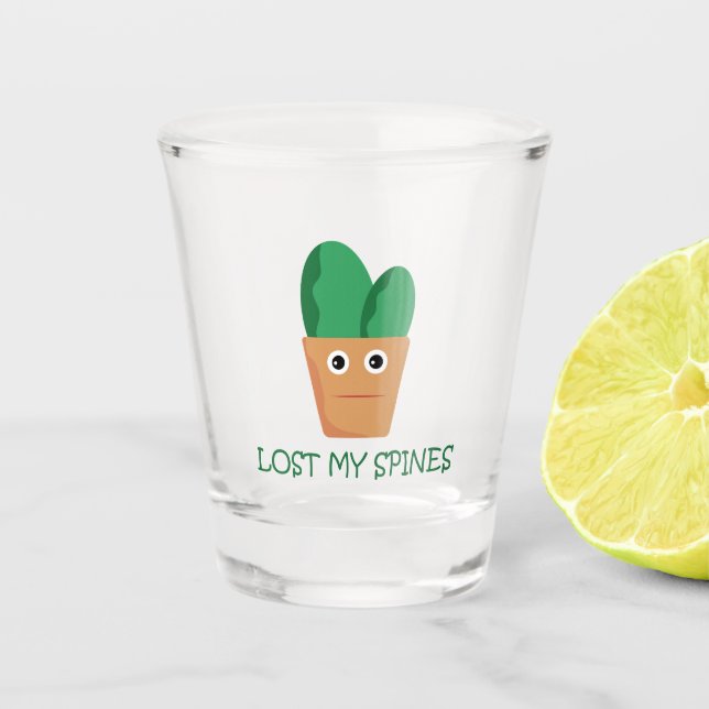 Vaso De Chupito Carácter gracioso personalizado humor ilustracion  (Anverso)