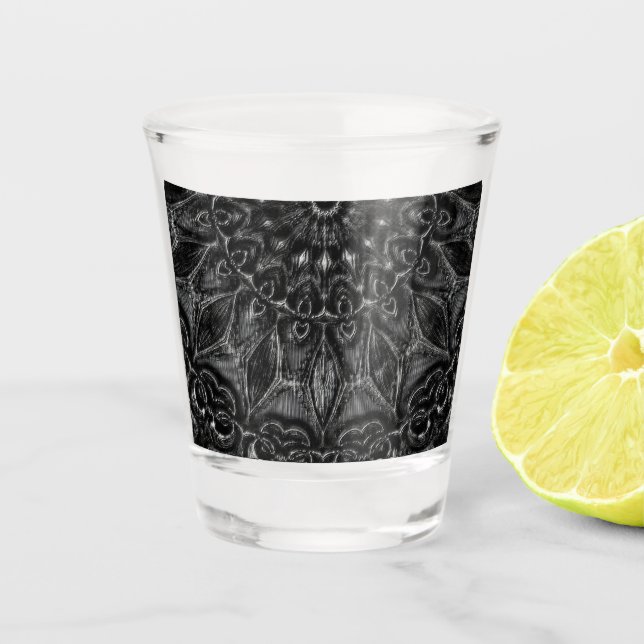Vaso De Chupito Carbón Mandala (Anverso)