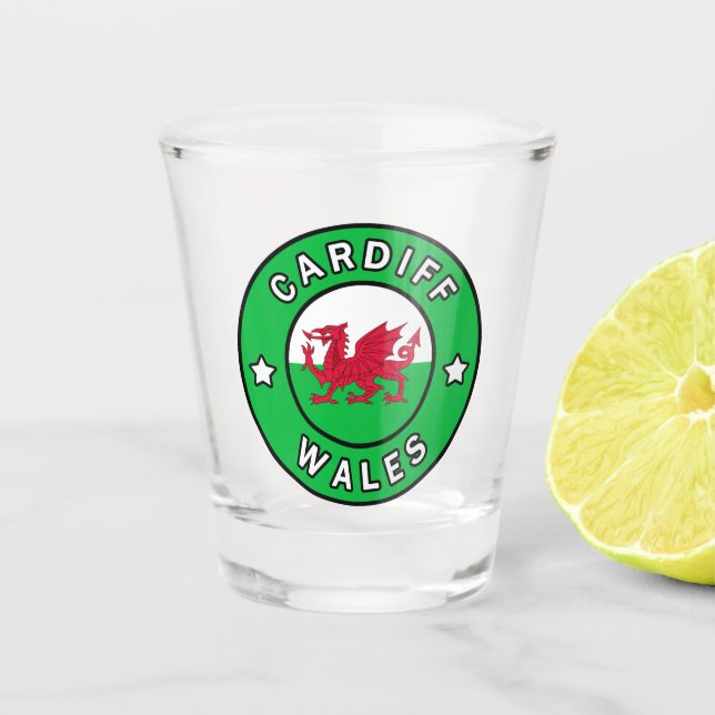 Vaso De Chupito Cardiff Gales (Anverso)