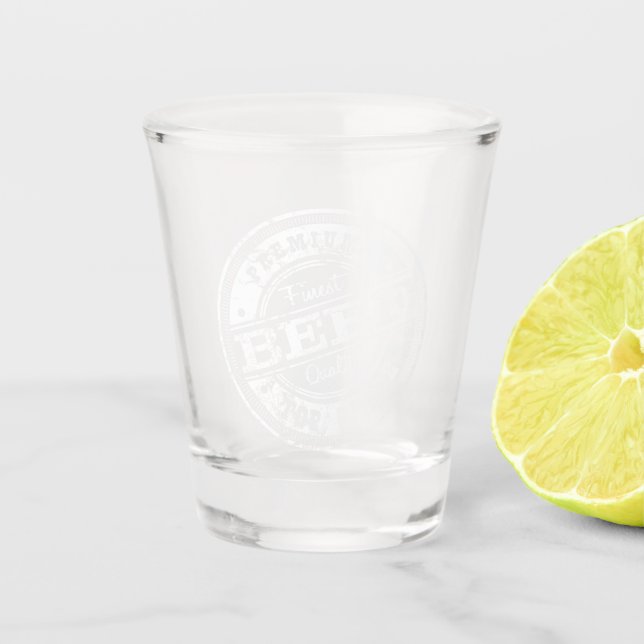 Vaso De Chupito Carne de ternera de máxima calidad-Blanco (Anverso)