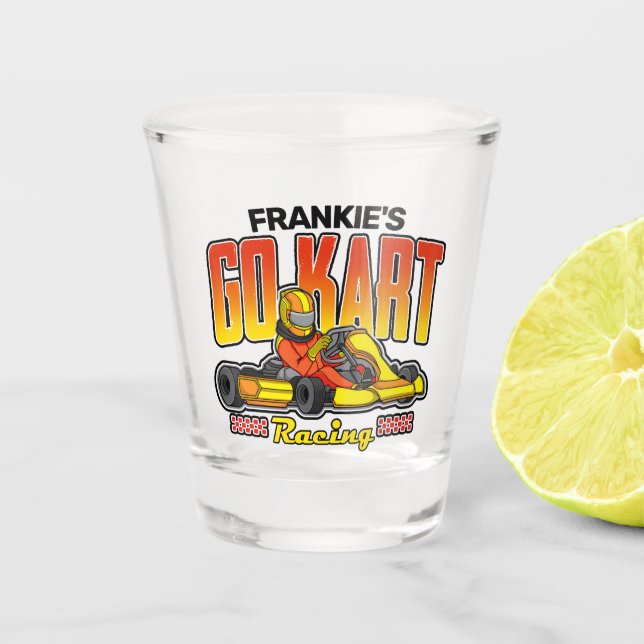 Vaso De Chupito Carrera de autodeportes de la Carreras Go Kart per (Anverso)
