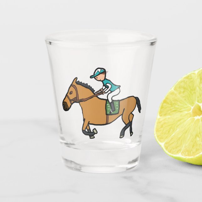 Vaso De Chupito Carreras de caballos (Anverso)