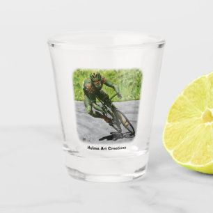 Vaso De Chupito Carreras de ciclismo orco Fantasía Arte Cristal