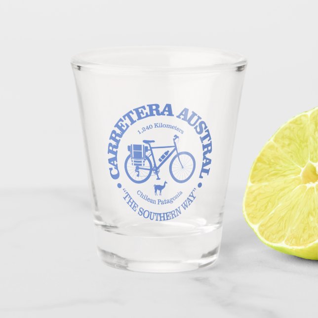Vaso De Chupito Carretera Austral (bicicleta) (Anverso)