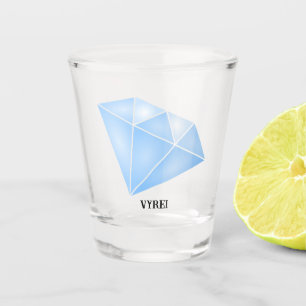 Vaso De Chupito Carro de brillantes diamantes azules