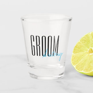 Vaso De Chupito Cartas en negrita "Groom" fiesta de boda personali