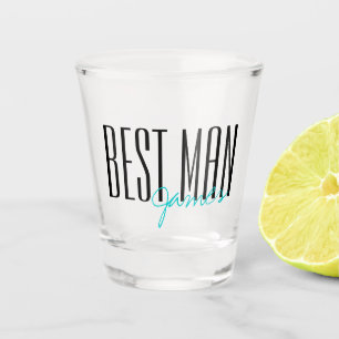 Vaso De Chupito Cartas en negrita "Mejor Hombre" Fiesta de Boda Pe
