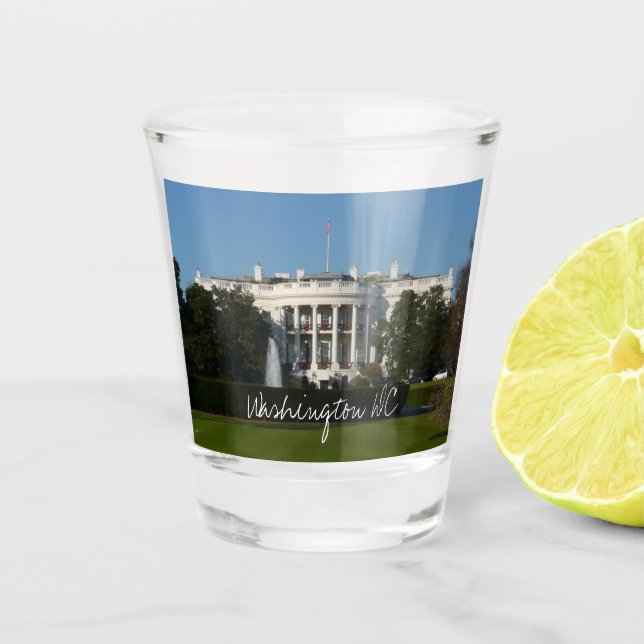Vaso De Chupito Casa Blanca navidades de días festivos Washington  (Anverso)