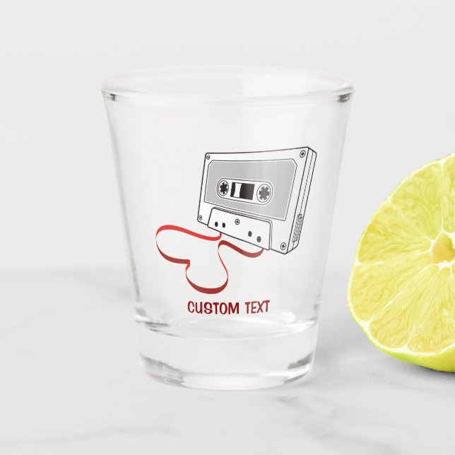 Vaso De Chupito Cassette de audio (Anverso)