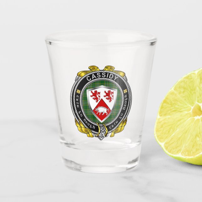 Vaso De Chupito Cassidy/O'Cassidy Irish Shield (Anverso)