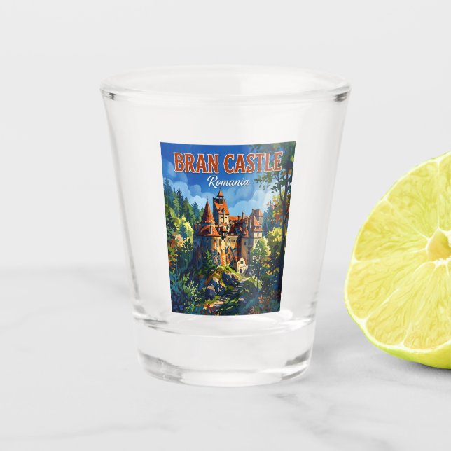 Vaso De Chupito Castillo de Bran Rumania (Anverso)