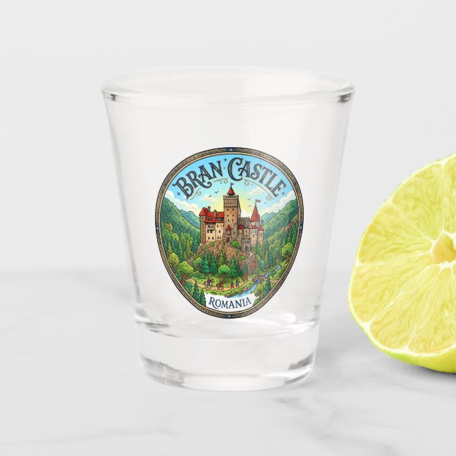 Vaso De Chupito Castillo de Bran Rumania (Anverso)