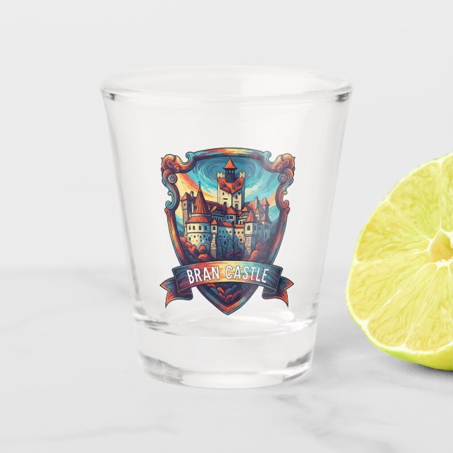Vaso De Chupito Castillo de Bran Rumania Moderno (Anverso)