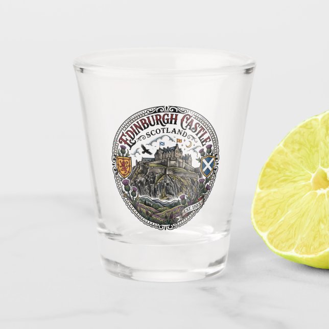 Vaso De Chupito Castillo de Edimburgo Escocia (Anverso)