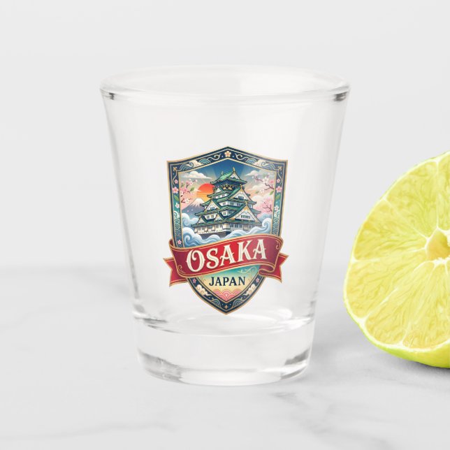 Vaso De Chupito Castillo de Osaka Japón (Anverso)