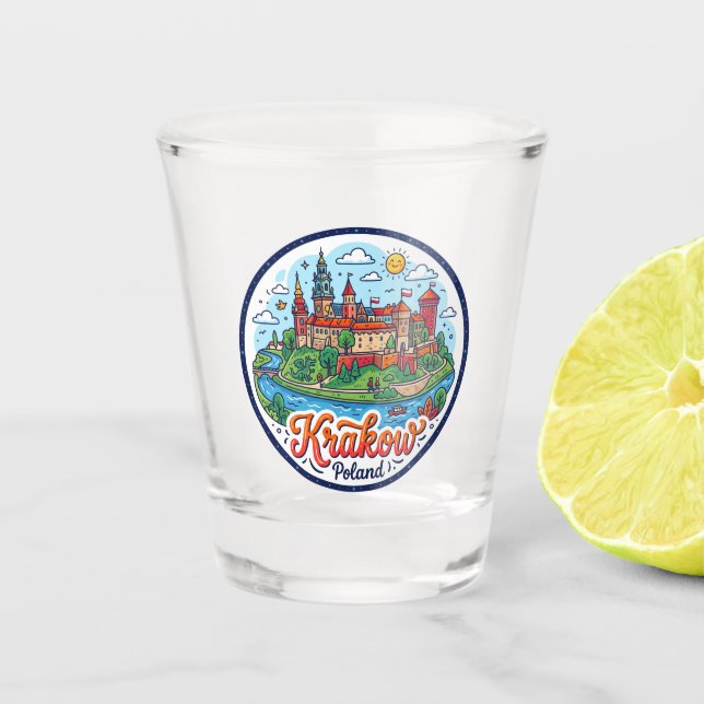 Vaso De Chupito Castillo de Wawel Polonia (Anverso)