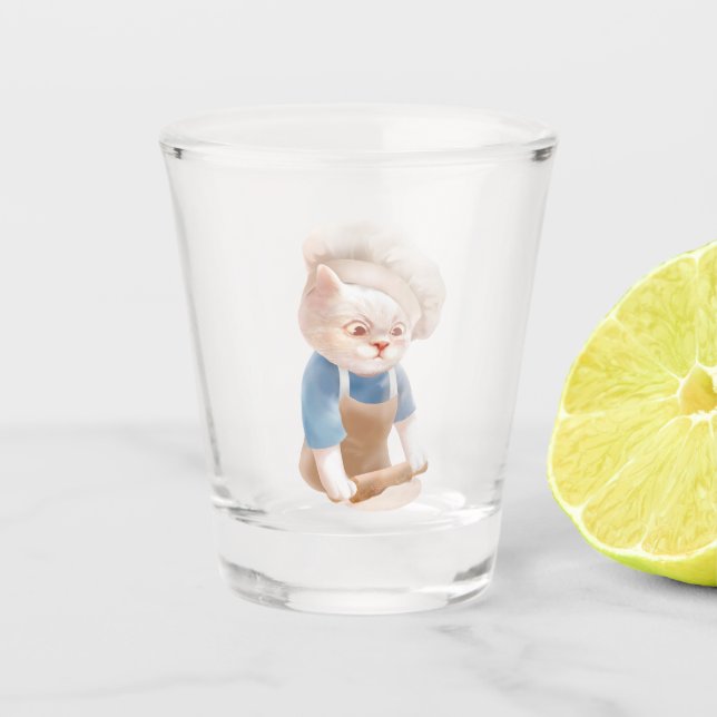 Vaso De Chupito Cat Baker Baby - Acogedor Kneading (Anverso)