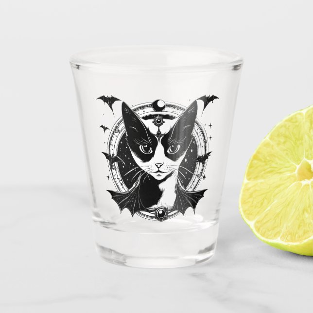 Vaso De Chupito Cat y Bats I (Anverso)