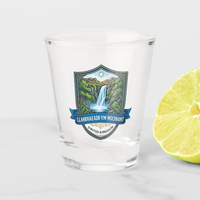 Vaso De Chupito Catarata Pistyll Rhaeadr, Llanrhaeadr-ym-Mochnant (Anverso)
