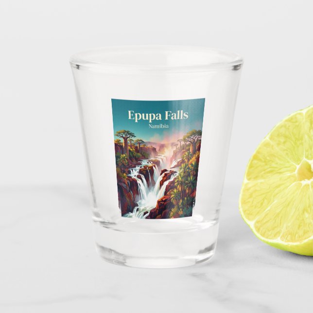 Vaso De Chupito Cataratas de Epupa Namibia (Anverso)