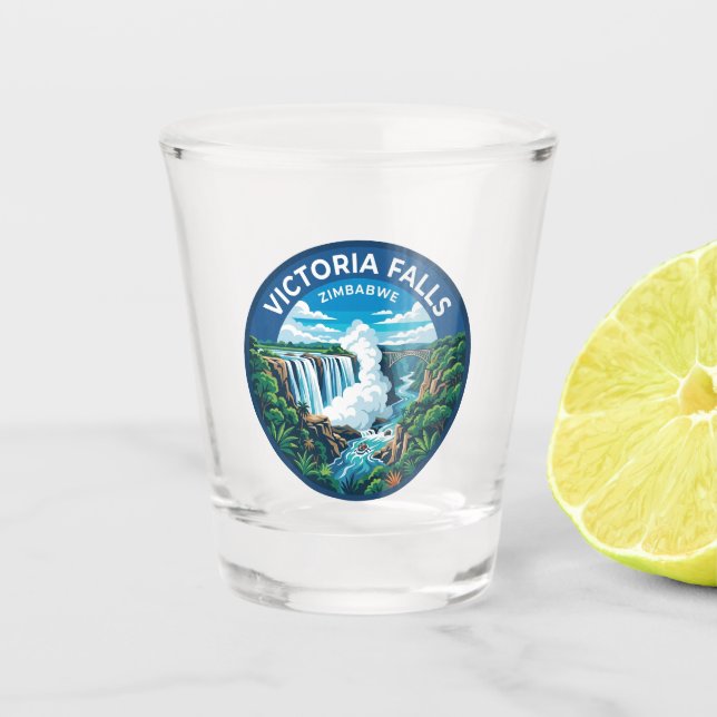 Vaso De Chupito Cataratas Victoria Zimbabwe (Anverso)