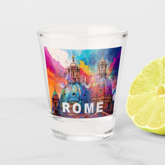 Vaso De Chupito Catedrales de Roma Resumen de arte (Anverso)