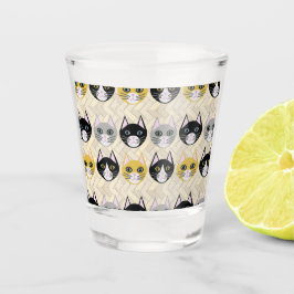 Vaso De Chupito Cats Herringbone Beige