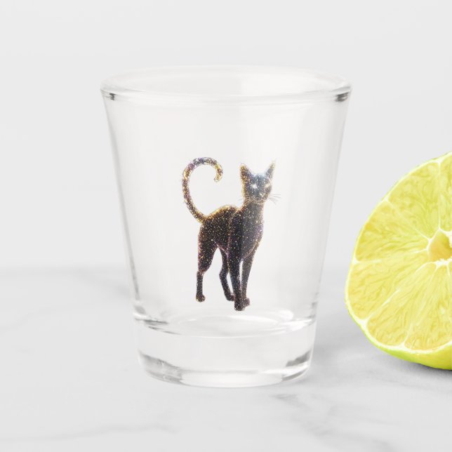 Vaso De Chupito Cats Oyes vidrio de disparo (Anverso)