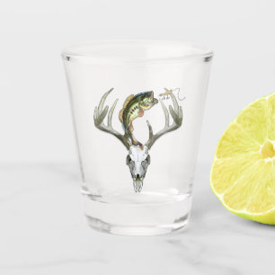 Vaso De Chupito Cazando cráneo de ciervo