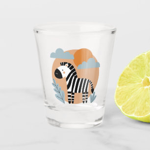 Vaso De Chupito Cebra caprichosa influenciada por Escandinavia