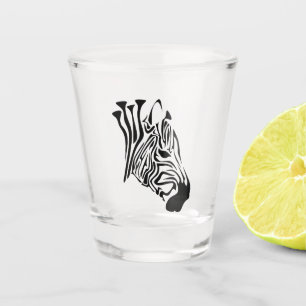 Vaso De Chupito Cebra con rayas negras torcidas