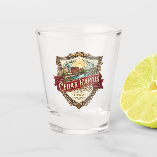 Vaso De Chupito Cedar Rapids Iowa (Anverso)