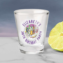 Vaso De Chupito Celebración de la edad de 30 años Vidrio incendiad