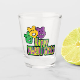 Vaso De Chupito Celebrando el Carnaval de Mardi Gras