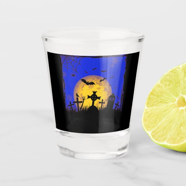 Vaso De Chupito Cementerio de Halloween (Anverso)
