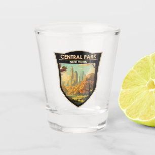 Vaso De Chupito Central Park New York Travel Art Vintage