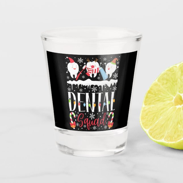 Vaso De Chupito Cepillo dental de dientes de cuádruple dental (Anverso)